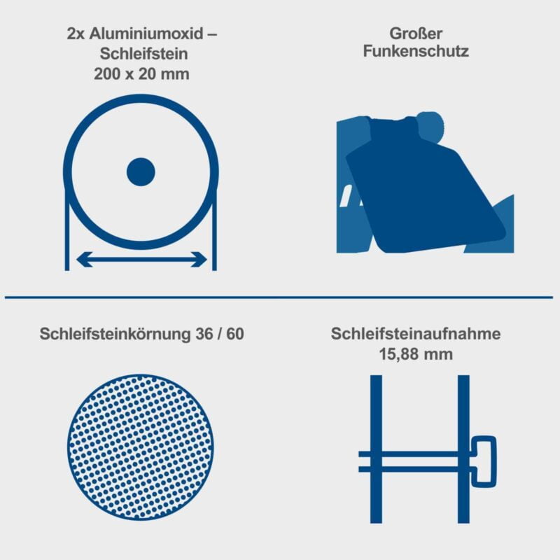 Scheppach stona dvostrana brusilica SM200L